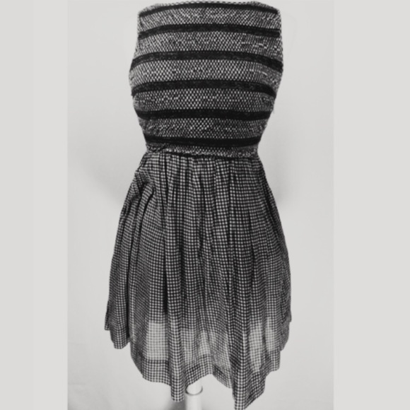 FREE PEOPLE GRAY/WHITE SOFT FABRIC  DRESS - Picture 3 of 7